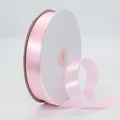Premium 2.5cm pale pink satin polyester ribbon roll for elegant gift and cake packaging - 91m / 117# Pale Pink