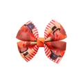 Barrette à cheveux avec nœud mignon et imprimé dinde de Thanksgiving pour petite fille - - / Style Dinde de Thanksgiving (MC064)