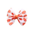 Nœud de cheveux blanc avec imprimé citrouille orange pour les fêtes d'Halloween - - / Style Citrouille Orange (MC069)