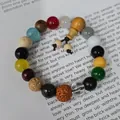 Colorful eighteen seeds Buddhist prayer bead bracelet with varied Bodhi and wooden beads - Slight Blemish Style (3rd Generation)