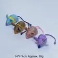Set van vier kleurrijke pluche muis kattenspeeltjes voor interactief binnen spelen - Paarse Kattenkruidmuis