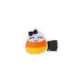 Cute embroidered candy corn hair clip with black bow for girls Thanksgiving hair accessory - Pie Elf Style (MC056)