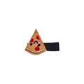 Cute embroidered pizza slice hair clip for kids with safety fabric wrap decoration - Cookie Style (MC057)