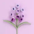 Exquisite hand-crocheted purple yarn lily of the valley flowers for romantic gifts - 9-Head Lily of the Valley Branch / Gradient Purple