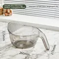 Transparent black multi-functional rice washing basket with ergonomic handle and drain holes - Transparent Black