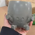 Funny middle finger planter resin statue for indoor and outdoor garden home decoration - Dark Gray