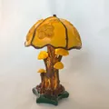 Veilleuse LED champignon magique en résine pour décoration de bureau créative - Rose Violet (C)