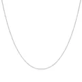 Collar de cadena Chopin minimalista de plata de ley S925 con acabado plateado pulido - Solo cadena Chopin (sin colgante) / Plata 925 / Oro blanco