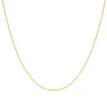 Collar de cadena Chopin de plata de ley S925 bañada en oro de 18K - Solo cadena Chopin (sin colgante) / Plata 925 / Dorado
