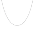 High-quality S925 sterling silver thin basic chain necklace for DIY jewelry pendants - Curb Chain Only (Without Pendant) / 925 Silver / White Gold