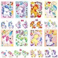 Autocollants de déguisement de licorne assortis pour enfants bricolage éducatif créatif - Style de licorne de dessin animé B (8 feuilles)