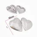 Detailed size specifications for heart-shaped stainless steel photo locket pendant - Yy022