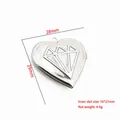 Guide des dimensions détaillées pour un pendentif médaillon photo cœur en acier inoxydable - Style de Cœur Gravé de Diamants (YY002)