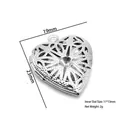 Pendentif médaillon en forme de cœur en acier inoxydable pour bijoux DIY 19x23mm argent - Style de Cœur Creux (YY001)