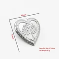 Heart-shaped stainless steel locket pendant with Tree of Life engraving and size details - Large Tree of Life Heart Style (YY007)
