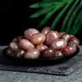Natural polished pink strawberry quartz tumbled stones for crystal healing and home decor - Strawberry Quartz (2-3cm) / 100g Pack