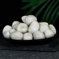 Natural white crystal tumbled stones for home decor and spiritual healing in a bowl - Moonstone (2-3cm) / 100g Pack