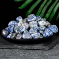 Natural polished blue and white sodalite tumbled stones for healing and home decor display - Blue Spot Jasper (1-2cm) / 100g Pack
