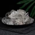 Natural clear quartz tumbled stones for healing and home decoration in a black bowl - Smoky Quartz Freeform (3-5cm) / 100g Pack