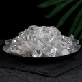 Natural clear quartz tumbled stones on black plate for home decor and healing - White Crystal Freeform (1-2cm) / 100g Pack