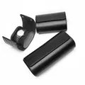 Black PU leather watch rolls in 1, 2, and 3 slot sizes for travel storage - 3 Slots / Black Smooth Texture