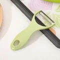Pelador de verduras ergonómico verde claro para patatas y frutas en cocina doméstica - Estilo de acero inoxidable / Verde