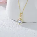 Elegant gold plated stainless steel necklace with a mermaid tail cubic zirconia pendant - Gold Color Pendant And Chain