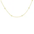 Minimalist 14K gold plated bead chain necklace with small polished spheres - 38+5cm Large Rice Bead Necklace / Gold