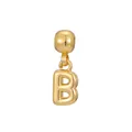 Nahaufnahme des vergoldeten Buchstabens B Anhängers für personalisierten DIY Schmuck - Nur Anhänger (Ohne Kette) / Gold (Anfangsbuchstabe B)