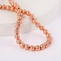 Natürliche roségoldbeschichtete Lavasteinperlen für die Herstellung von DIY-Schmuck - 4mm / Roségold