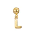 Elegant gold finish 3D bubble design letter L alphabet charm for DIY jewelry necklaces - Pendant Only (Without Chain) / Gold (Initial L)