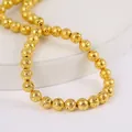 Perle in pietra lavica naturale di alta qualità con placcatura in oro lucido per gioielli - 4mm / Oro