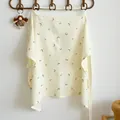 Soft breathable muslin nursing cover with moon star pattern in beige cream variant - Moon & Star / 60*90cm