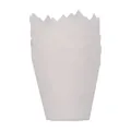High-quality white tulip greaseproof cupcake liners for muffin baking paper cups - Pack of 50 / White