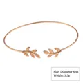 Elegante gouden open armband van legering met een delicaat bladontwerp voor dames - Blad (Stijl 2 Goud)