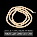 Natürliche hellkaffeebraune Muschelperlen 5-7mm für DIY-Schmuck 200-300 Stück - Scheibe / 5-7*2mm / Hellkaffee