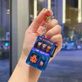 Retro blue electroplated slot machine game keychain toy for decompression bag pendant - Suncity Style / Blue
