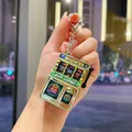 Electroplated mini slot machine keychain, retro fruit machine stress relief bag charm toy - Las Vegas Style / Gold