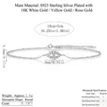Detailed S925 sterling silver moissanite bracelet with evil eye charm in silver finish - Evil Eye Design Style (L13370) / 925 Silver