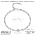 Elegant S925 silver bracelet with 1.0ct oval moissanite and detailed size parameters - Oval Moissanite Style (L13114) / 925 Silver
