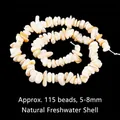 Irregular 5-8mm natural freshwater shell loose beads strand for DIY jewelry making - Gravel / 5-8mm / Cream White