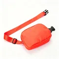 Vibrant orange waterproof nylon belt bag for outdoor sports, running, and daily activities - Orange