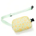 Waterproof mint green nylon waist bag featuring a vibrant orange slice fruit pattern - Orange Print
