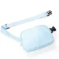 Premium light blue waterproof nylon waist bag for outdoor sports running and hiking - Mint Blue