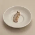 Elegante ciondolo a pettine placcato oro con zirconi micro pave per creazione gioielli - Pettine Dorato