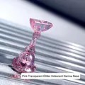 Pink glitter iridescent aurora chess nail display base stand - Iridescent Translucent Pink