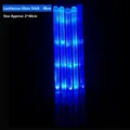 Set van 5 grote blauwe LED foam glow sticks voor concerten, maat 2x48 cm. - Blauwe Middelgrote Stick