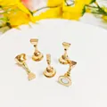 Set of five gold magnetic nail art display stands in chess piece style for manicures - Small Gold