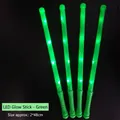 Green LED electronic glow sticks, 4-piece set for concerts and parties, 48cm long - Green Medium Stick