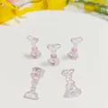 Aurora iridescent magnetic chess piece nail art display stand in pinkish purple - Purple Oval Piece